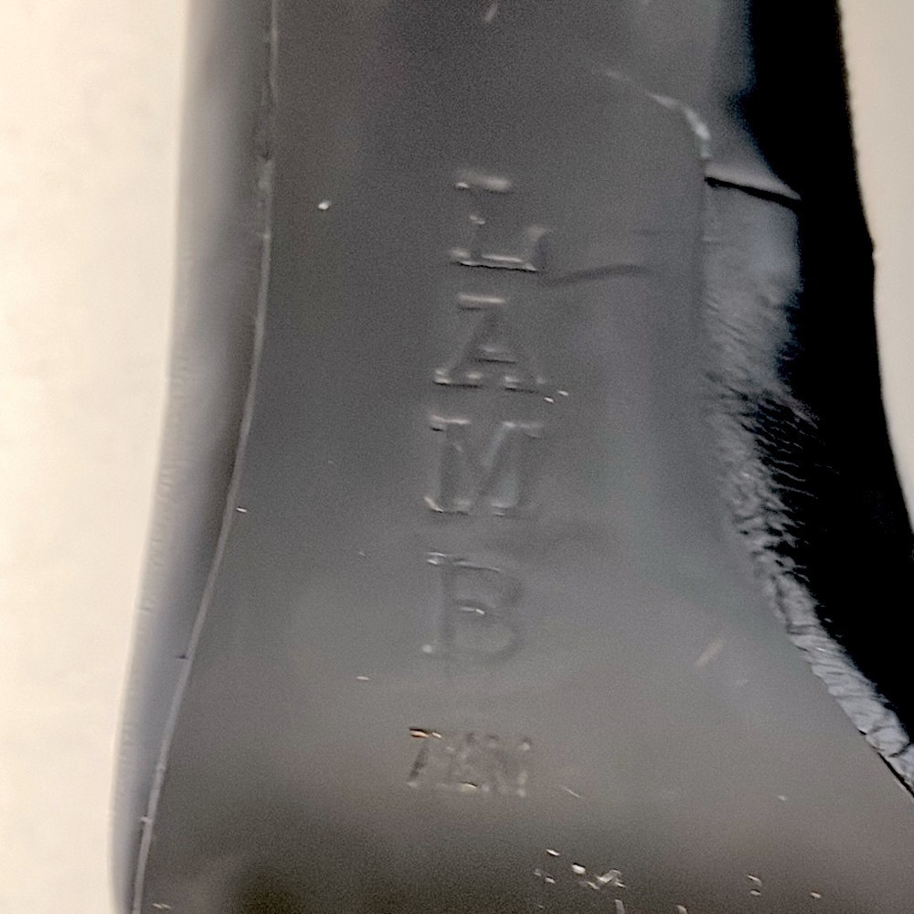 L.A.M.B. WOMEN'S CLASSIC SILVER & BLACK BETHEL LEATHER PUMPS US WOMEN'S SIZE 7.5 - Picture 10 of 13